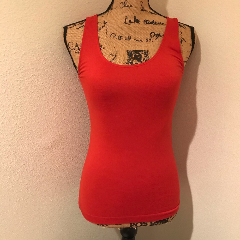 Cato Tangerine Sleeveless Stretch Tank Top-S